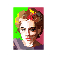 Sharon Stone Actress Movie Retro Illustration (Print Only)