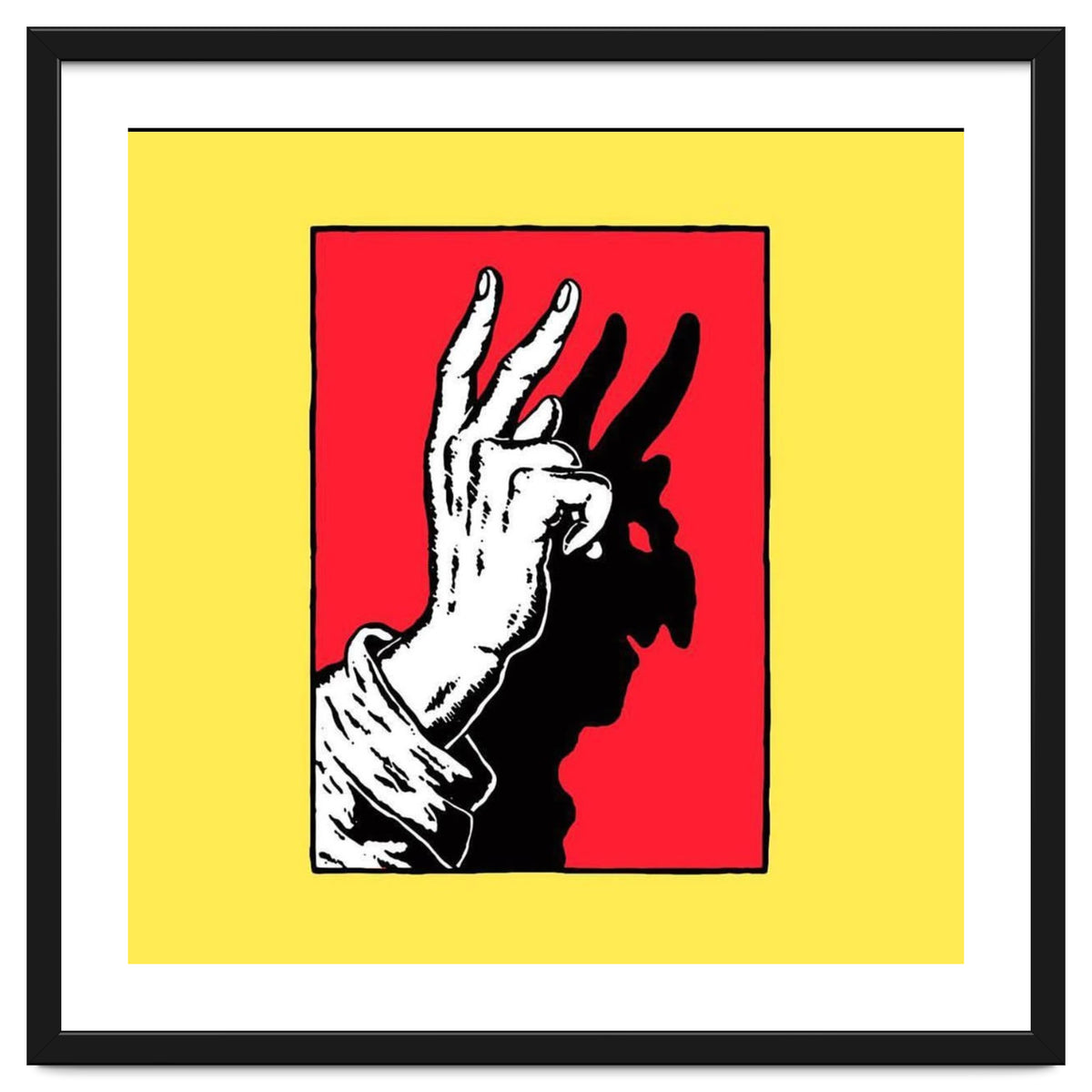 Hand Shadow Art – Peace & Freedom Illustration