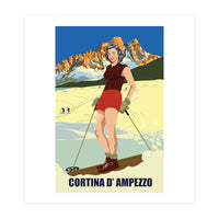 Ski Girl at Cortina D'Ampezzo, Italy (Print Only)