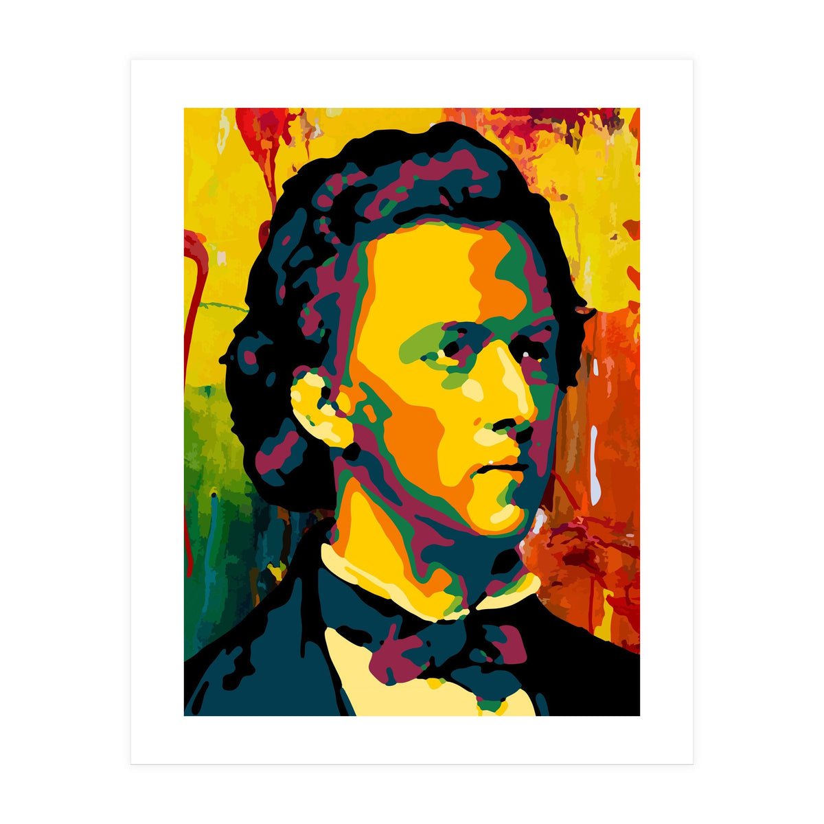 Frederic Chopin Abstract Art (Print Only)