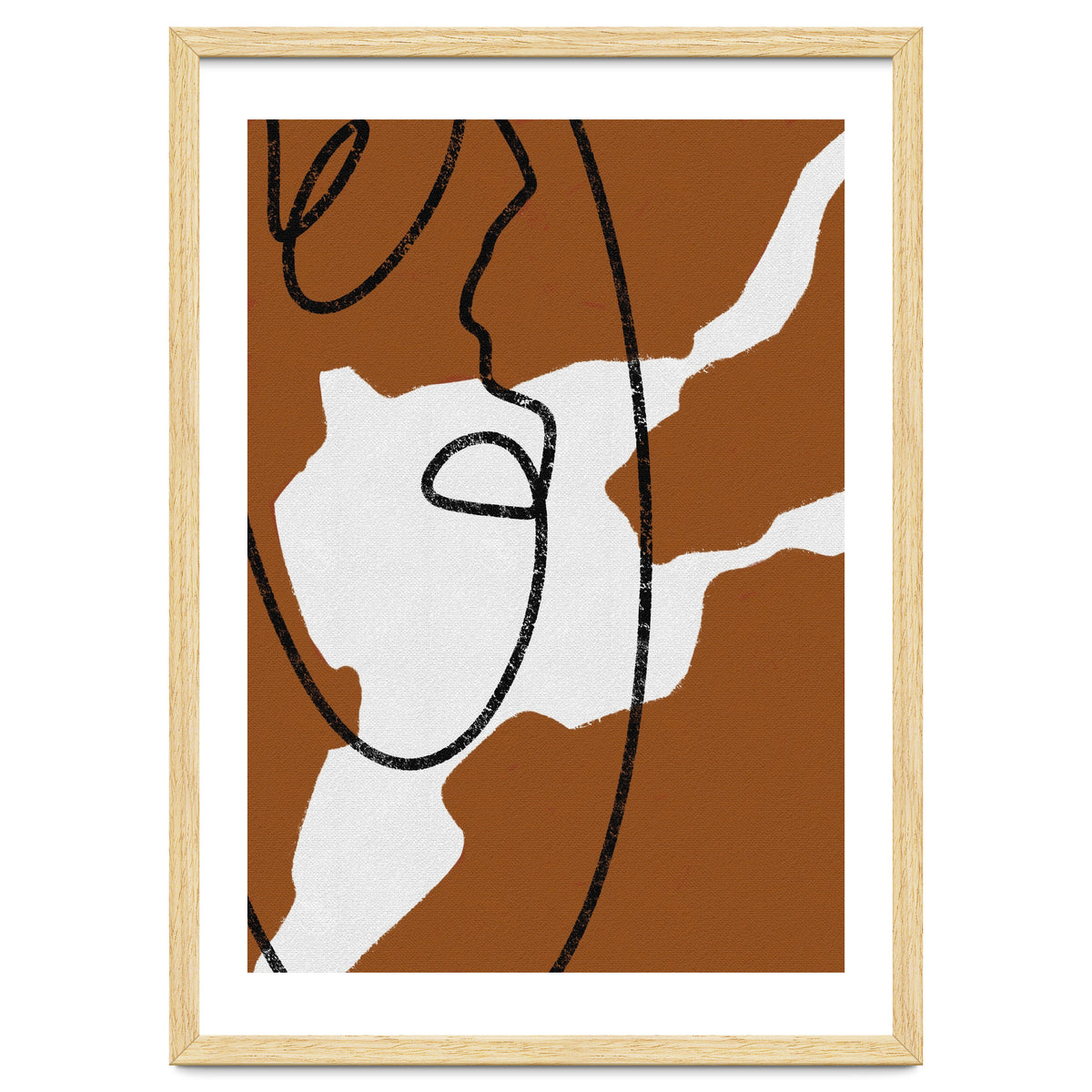 Abstract Brown and Black Lines