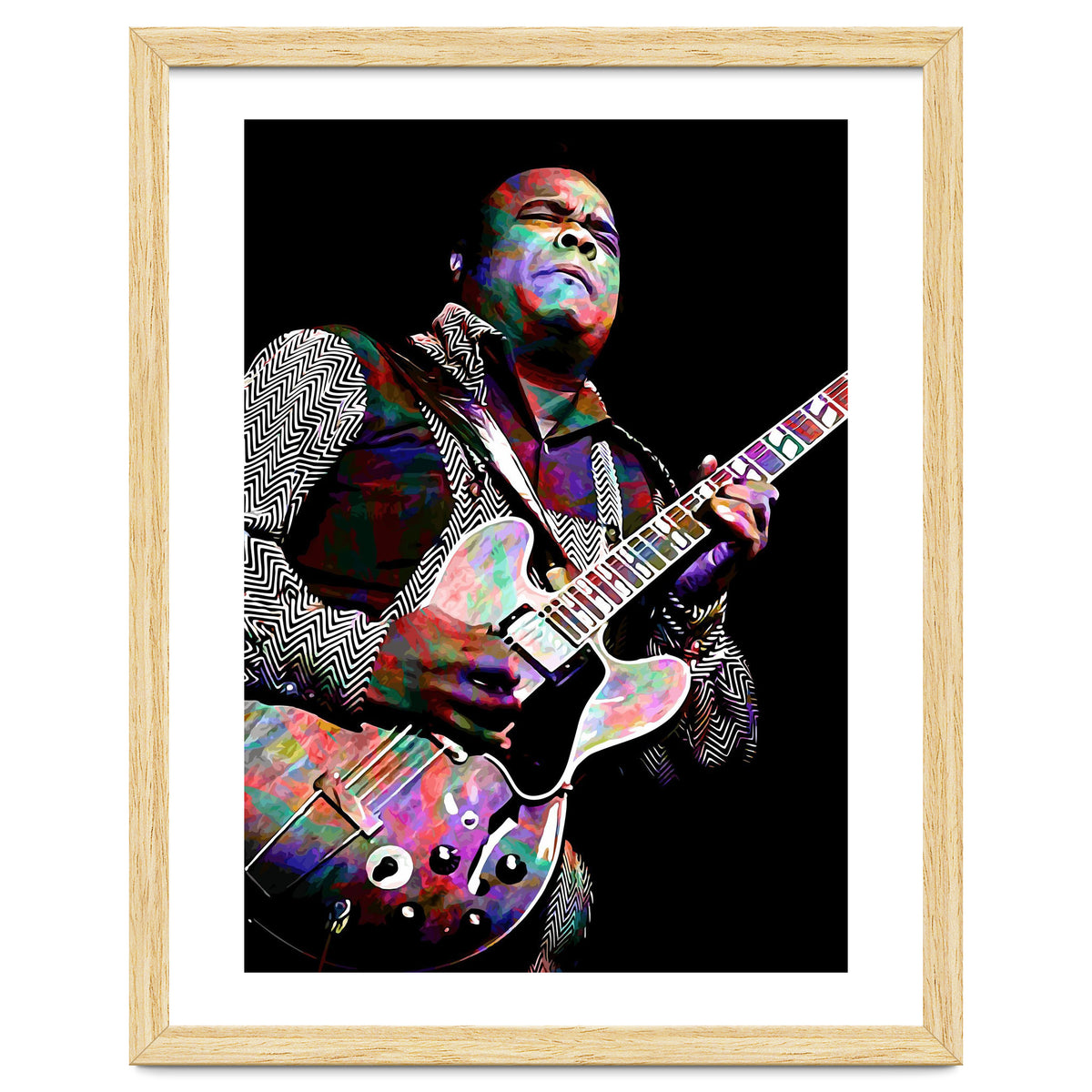 Freddie King American Blues Guitarist Colorful