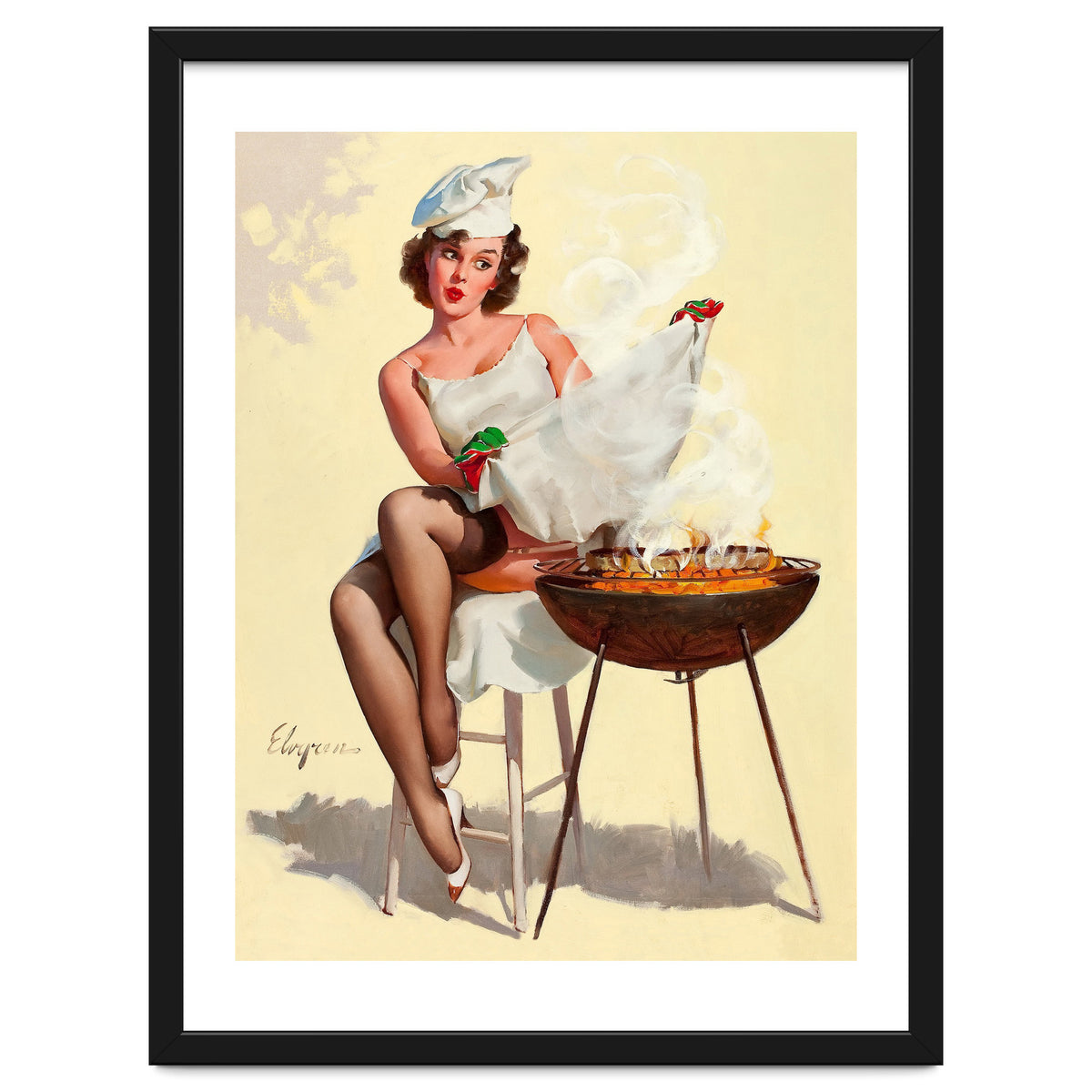 Hot Pinup Barbecue Girl