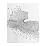 Abstract Black And White Organic Flowing Lines Pattern (Print Only) thumbnail