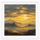 Vibrant Golden Hour Horizon Over Distant Mountain Ridges thumbnail