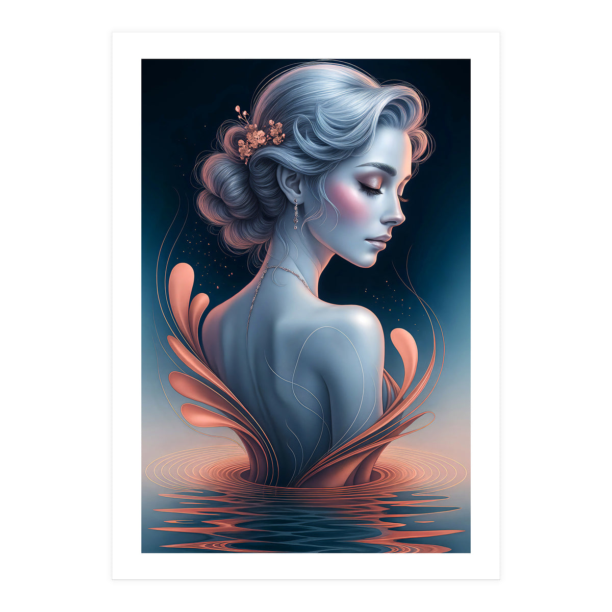 The Beauty of a Woman in an Exotic Pose (Print Only)