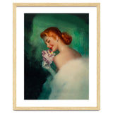 Portrait Of A Pinup Bride In White Dress And A Flower Boukuet thumbnail
