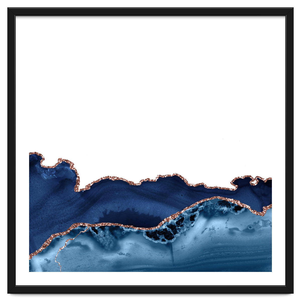 Navy & Rose Gold Agate Texture 26