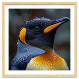 King Penguin Standing In Rain With Water Drops Nature Photography thumbnail