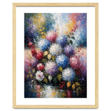 Vibrant Summer Hydrangea Bouquet Heavy Impasto Oil Painting thumbnail