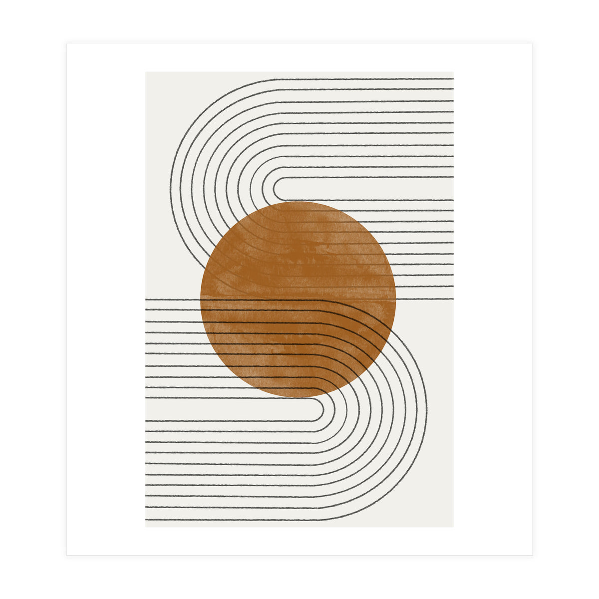 BROWN MINIMALIST MOON (Print Only)