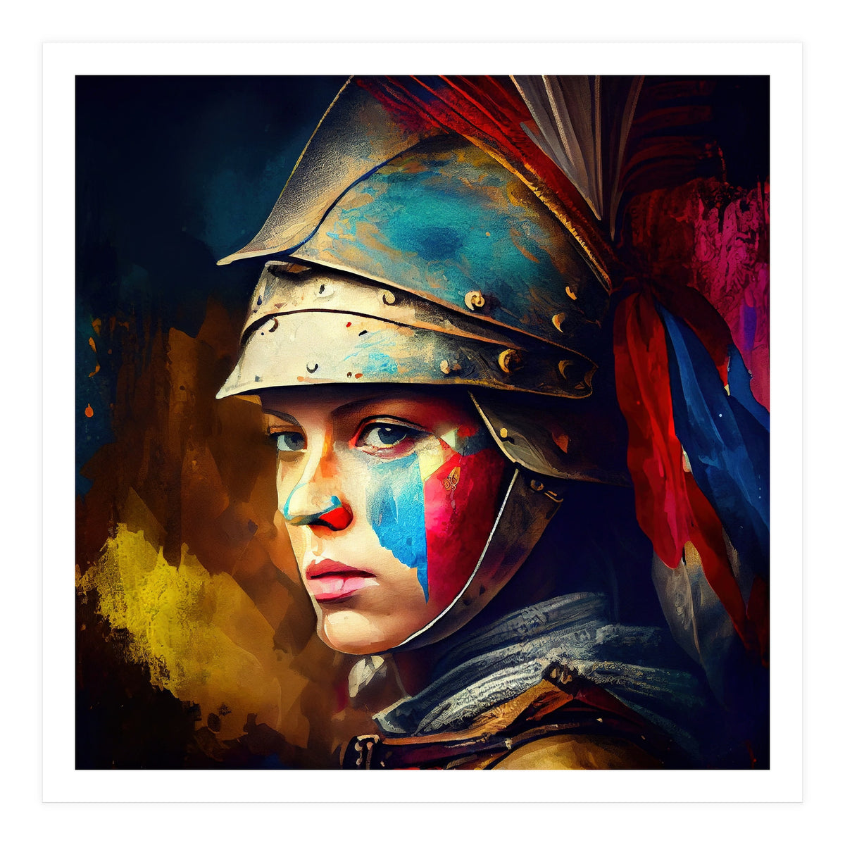 Powerful Medieval Warrior Woman #2 (Print Only)