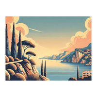 Vintage French Riviera Poster, France (Print Only)