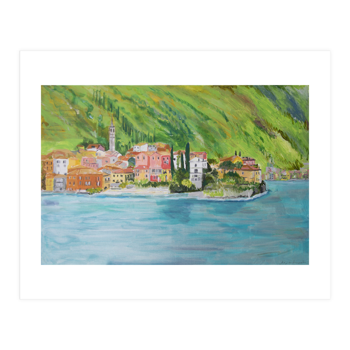 View Across The Lake To Varenna  (Print Only)
