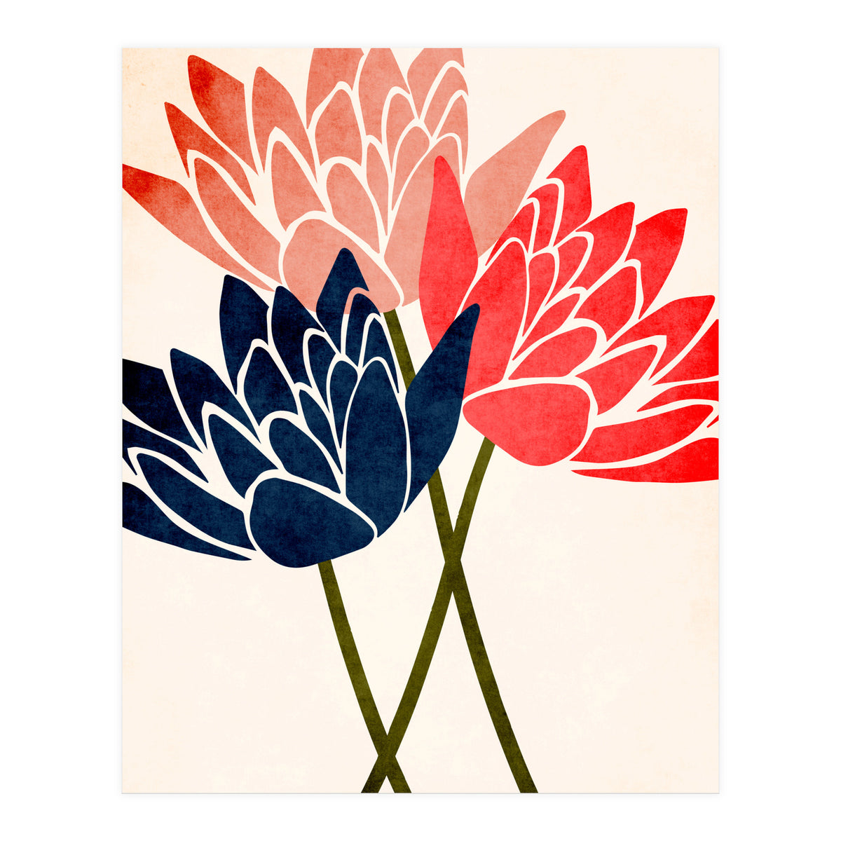 Three Blossoms (Print Only)