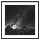 Starlit Mountain Majesty: Detailed Monochrome Milky Way thumbnail