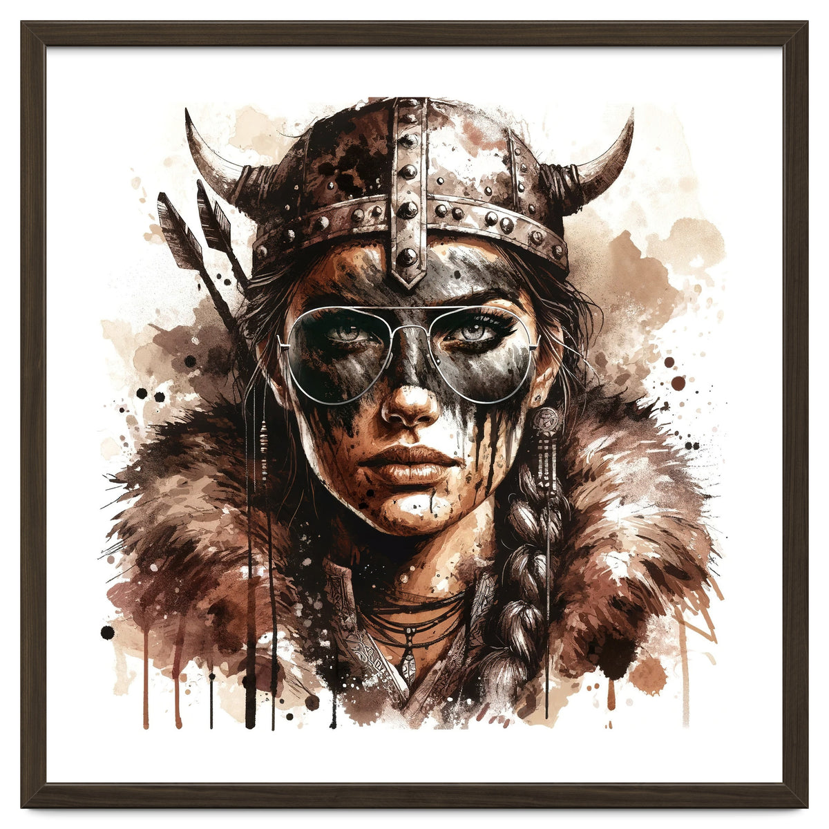 Modern Viking Woman Portrait