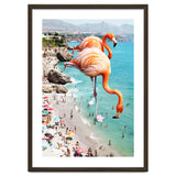 Flamingos on the Beach, Wildlife Surrealism Birds, Nature Flamingo Fantasy Beach Summer Photography thumbnail