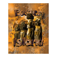 Easter Island Statues Polynesia (Print Only)