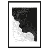Abstract Black And White Wavy Lines Flowing thumbnail