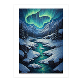 Ethereal Northern Lights: Arctic Winter Valley (Print Only) thumbnail