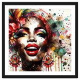 Brazilian Carnival Watercolor Portrait thumbnail