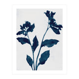 Indigo Blue Flower Silhouette 2 (Print Only) thumbnail