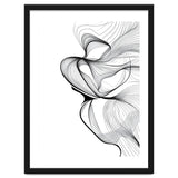 Abstract Black And White Swirls And Lines Flowing Art thumbnail
