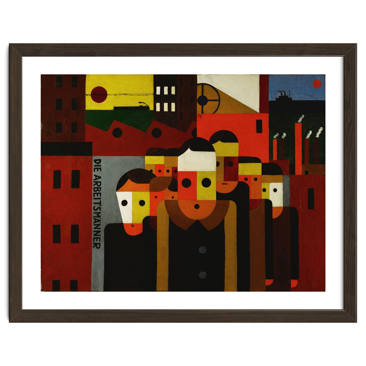 Die Arbeitsmaenner - The Workmen. Oil on canvas.