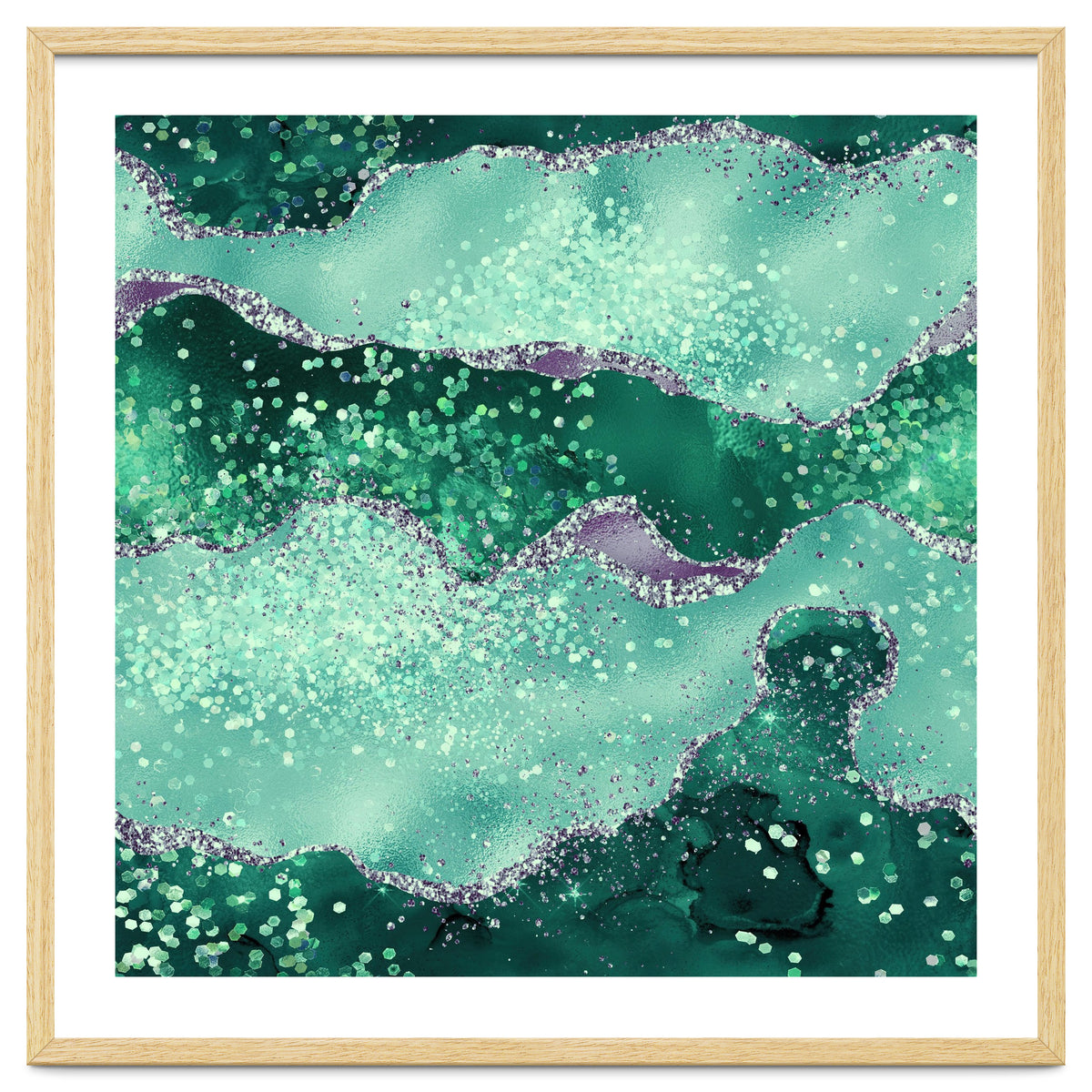 Emerald Glitter Agate Texture 02