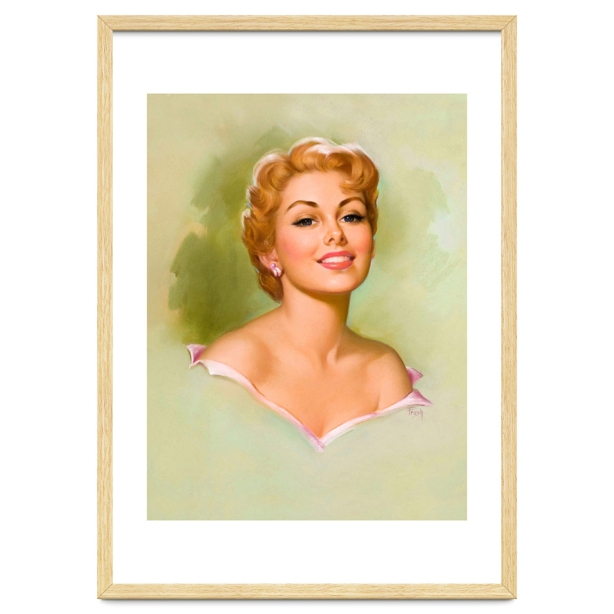 Pinup Blonde Girl Portrait