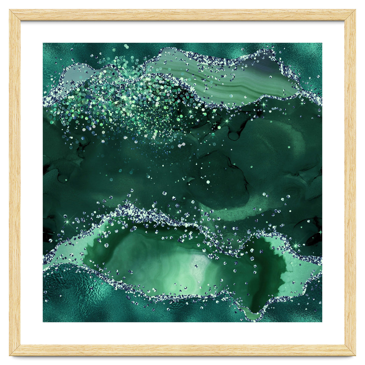 Emerald Glitter Agate Texture 04
