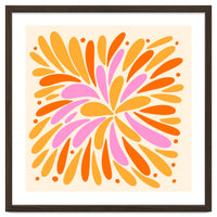 Floral Burst - pink, yellow and orange