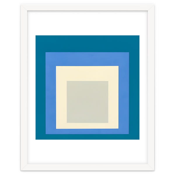 JOSEF ALBERS - HOMAGE TO THE SQUARE: BLUE WHITE GREY