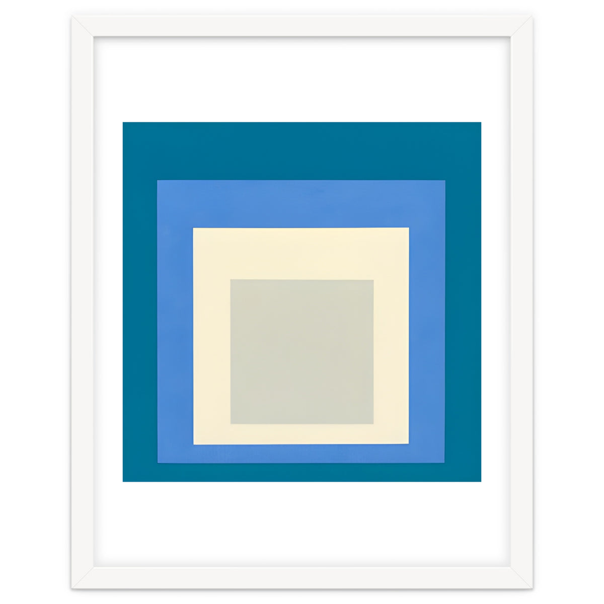JOSEF ALBERS - HOMAGE TO THE SQUARE: BLUE WHITE GREY