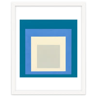 JOSEF ALBERS - HOMAGE TO THE SQUARE: BLUE WHITE GREY