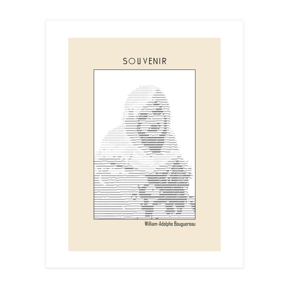 Souvenir – William Adolphe Bouguereau (1894) – Ascii Art (Print Only)
