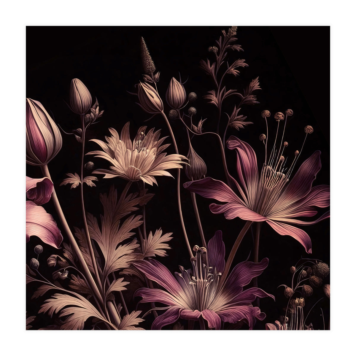 VINTAGE COLOURFUL BOTANICAL-10A-1 (Print Only)