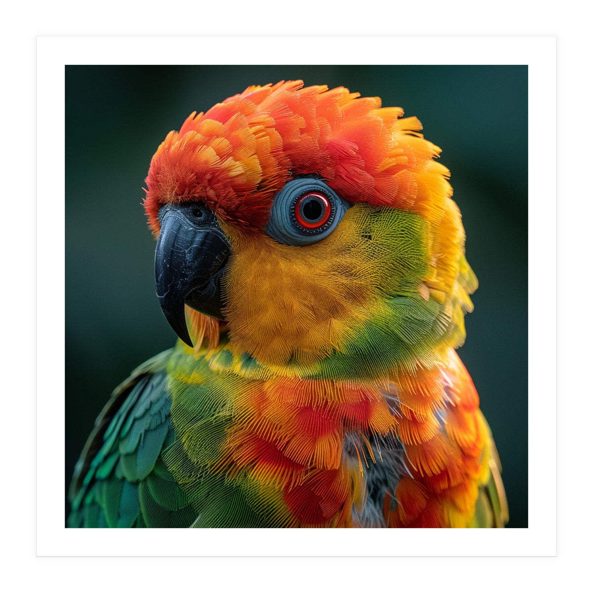 Sun Conure Parrot Close Up Eye  (Print Only)