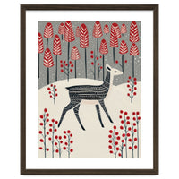 Fawn in a Winter Landscape
