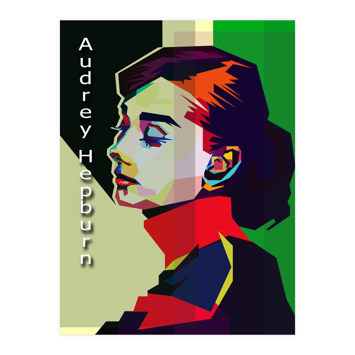 Beauty Audrey Hepburn Pop Art WPAP (Print Only)