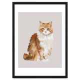 Handpainted messy oil painting of furry baby cat thumbnail