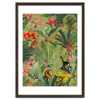 Monkeys In Tropical Jungle Paradise