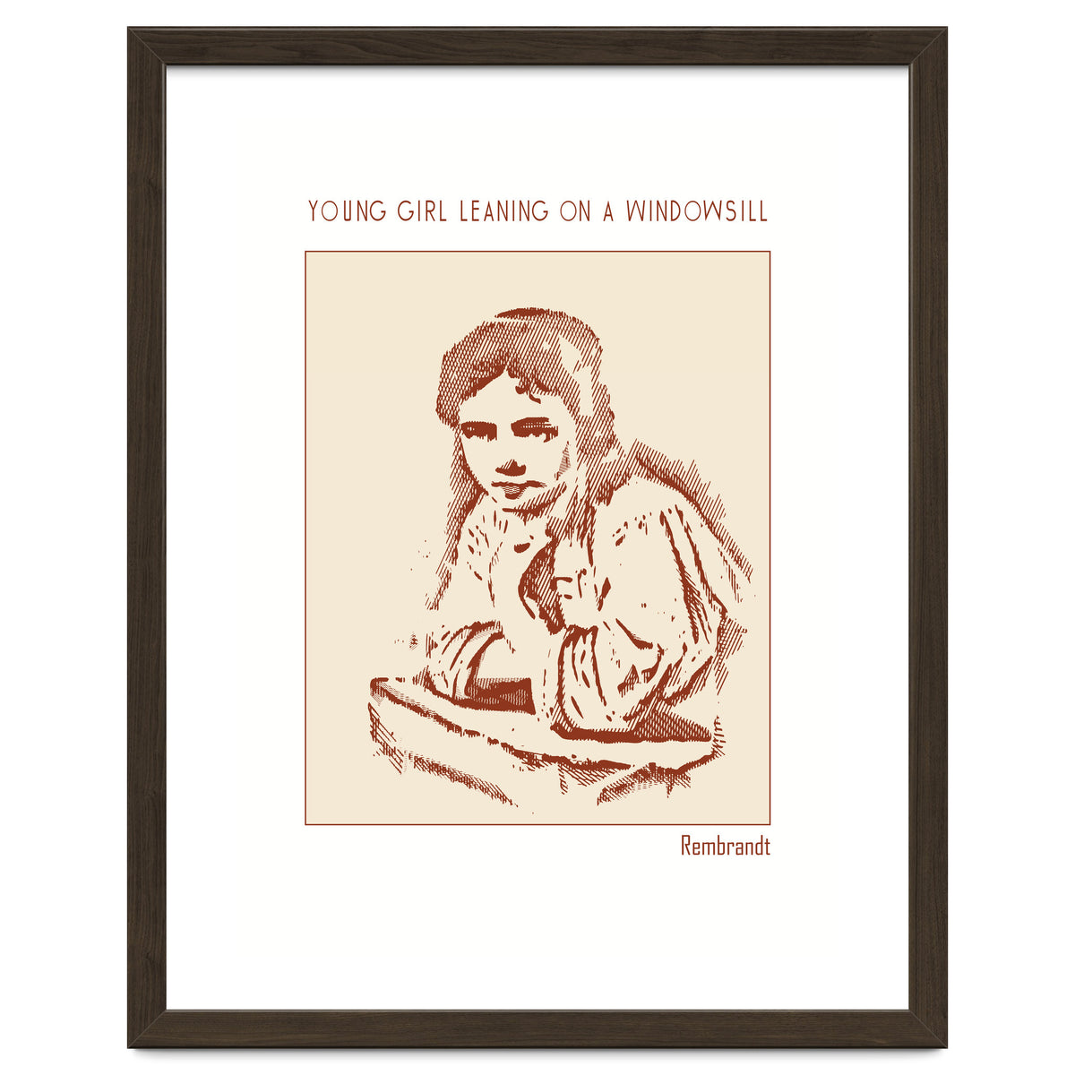 Young Girl Leaning On A Windowsill – Rembrandt Harmenszoon Van Rijn
