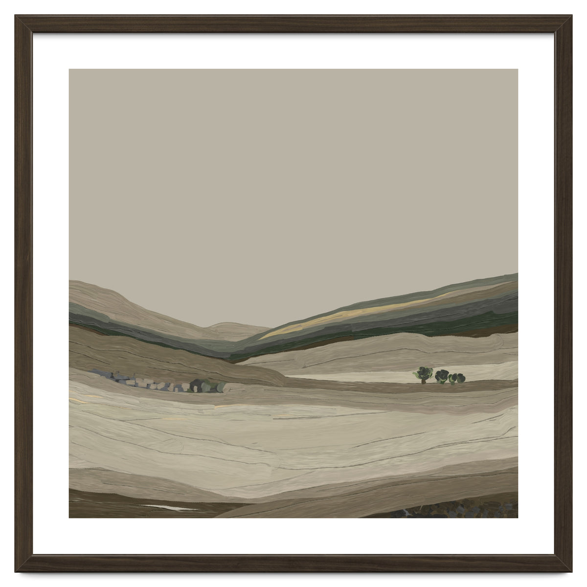 Muted Landscape oil painting