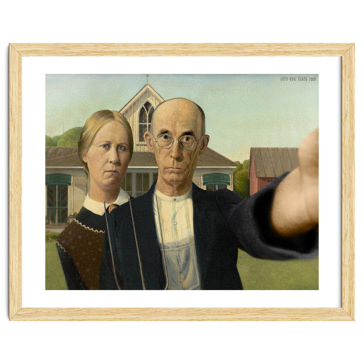 American Gothic - Grant Wood - Selfie