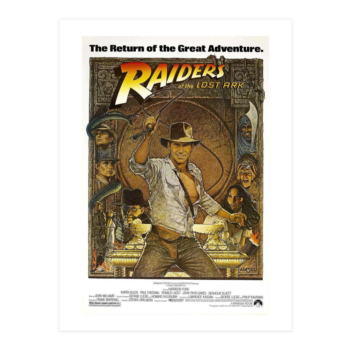 RAIDERS OF THE LOST ARK (1981), directed by STEVEN SPIELBERG. (Print Only)