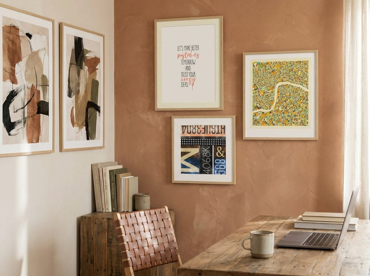 Urban Typography Play Gallery Wall Set arrangement