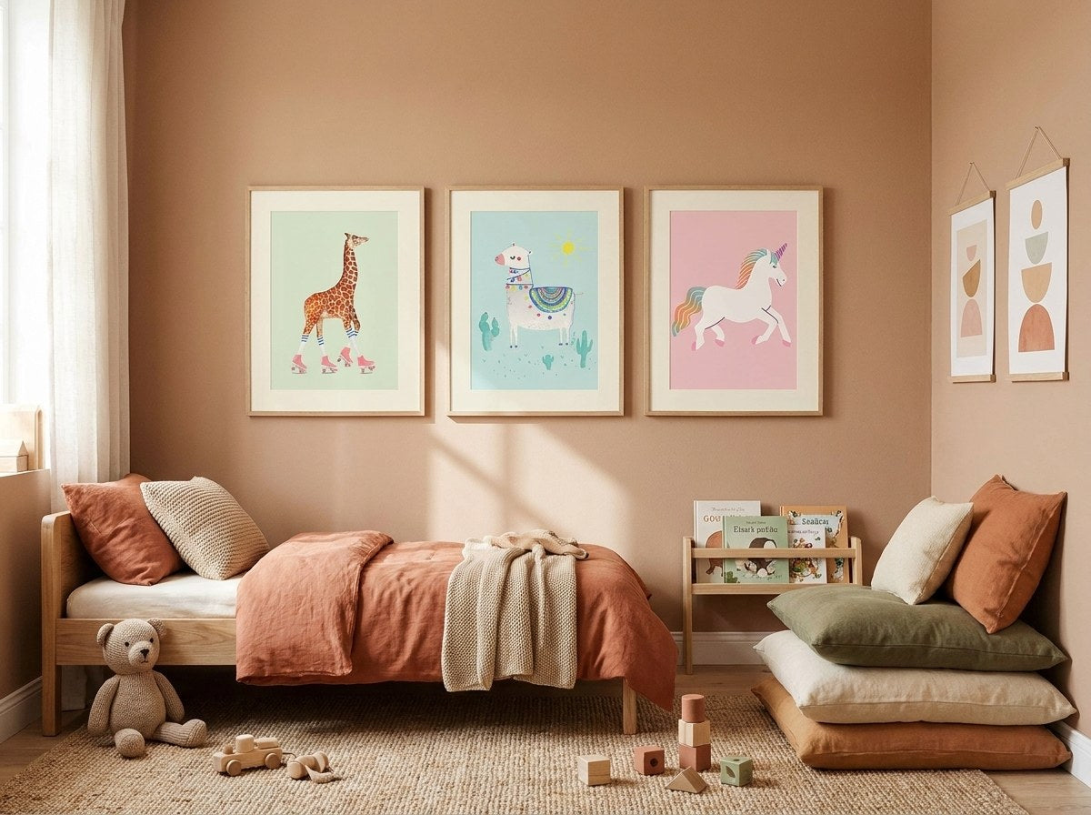Whimsical Creatures Parade Gallery Wall Set arrangement