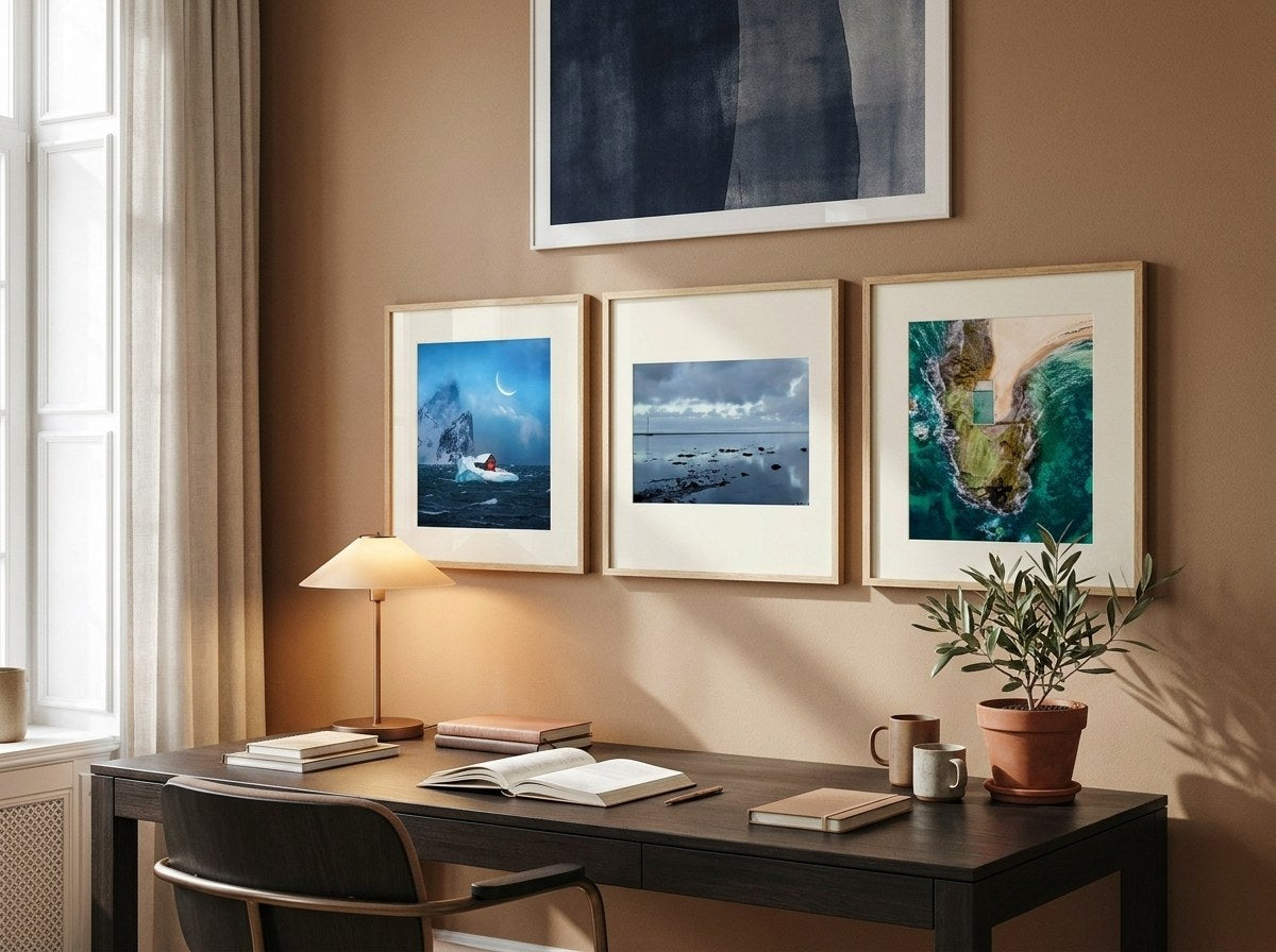 Azure Depths Gallery Wall Set arrangement